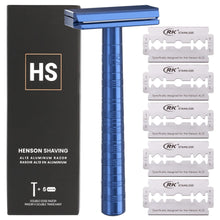 Load image into Gallery viewer, Precision Engineered Steel Blue Safety Razor - Mild Aggression &amp; Eco-Friendly