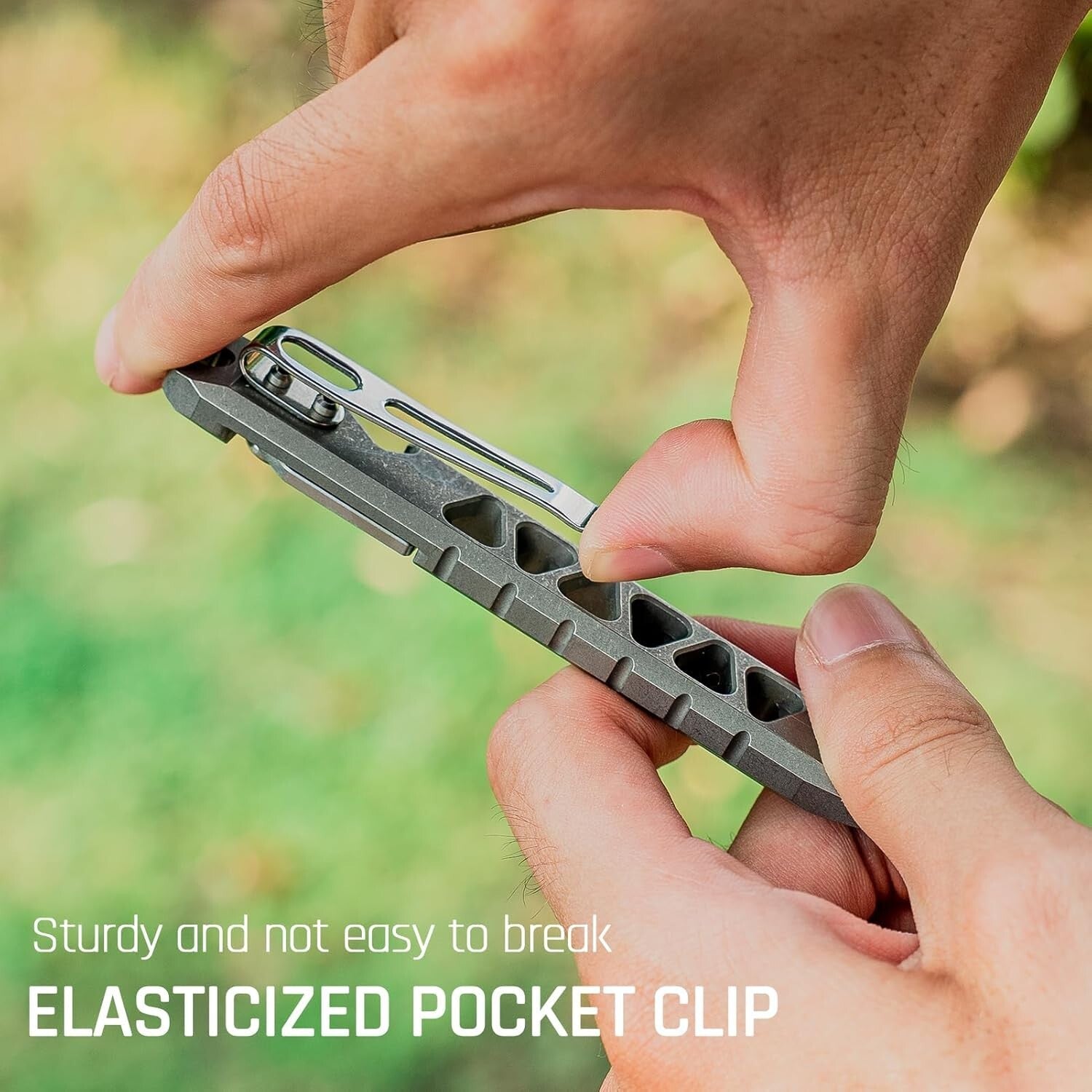 Ergonomic Titanium EDC Pry Bar with Pocket Clip - Ultimate Multitool for Men