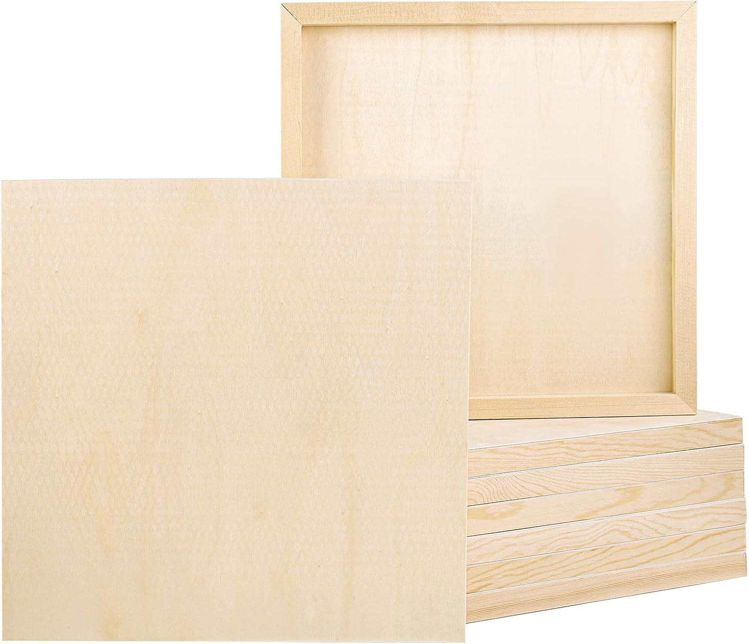 Lightweight 12x12 Wood Canvas Panels - Perfect for Oil, Acrylic, and More