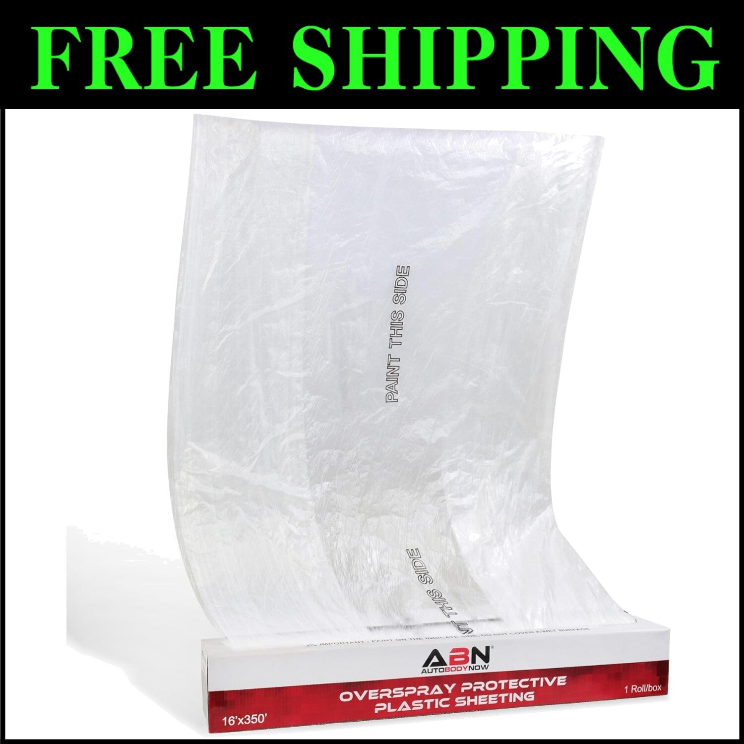 Electrostatic Clear Plastic Sheeting 16 x 350ft - Water Resistant & Anti-Flaking