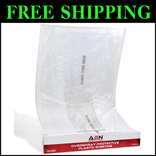 Electrostatic Clear Plastic Sheeting 16 x 350ft - Water Resistant & Anti-Flaking