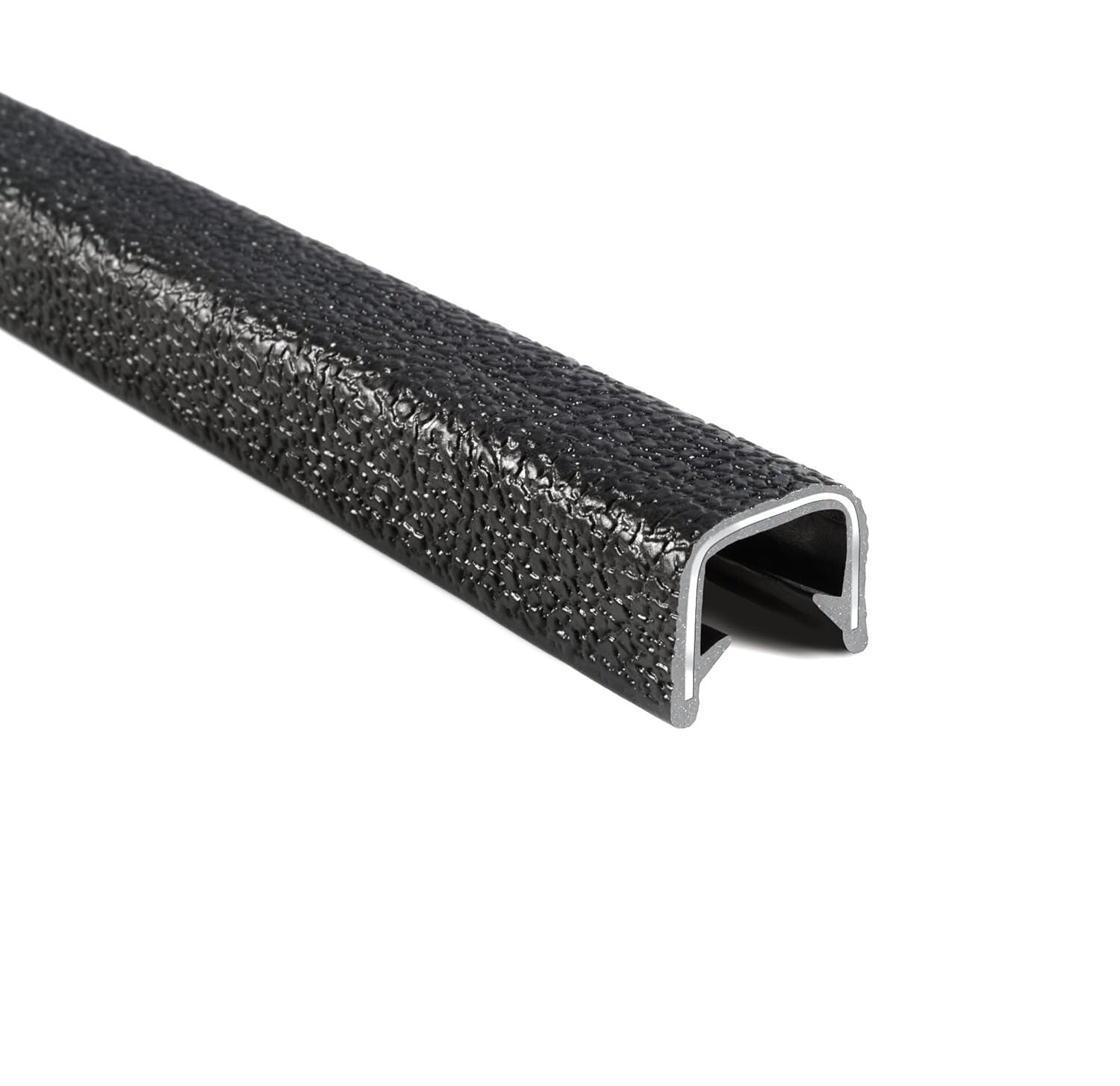 Flexible PVC Edge Trim - 25ft Black Protector for Sharp Edges, Easy Install