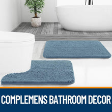 Load image into Gallery viewer, Plush 30x20 Chenille Bath Mat with Rubber Backing - Ultra Absorbent &amp; Cozy