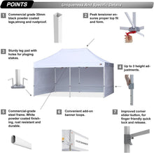 Load image into Gallery viewer, 10x20 Easy Pop Up Canopy Tent with Sidewalls - Perfect for Events
