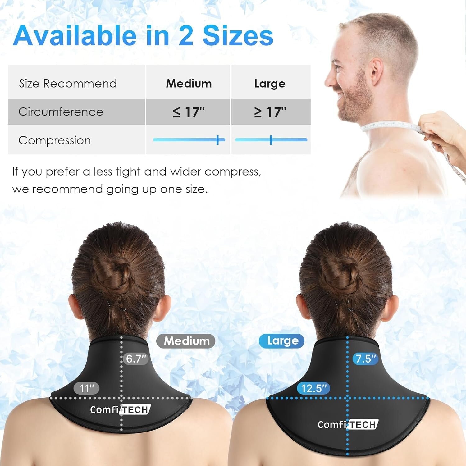 Flexible Gel Neck Ice Pack Wrap - Convenient Cooling Pads for Neck & Shoulders