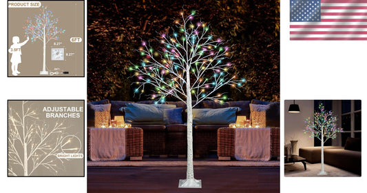 Enchanting 6FT LED Birch Tree with 120 Light Sources - Perfect for Holidays