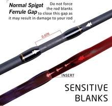 Load image into Gallery viewer, 4-Piece Medium Heavy Fishing Rod with Comfortable Grip and Durable Case