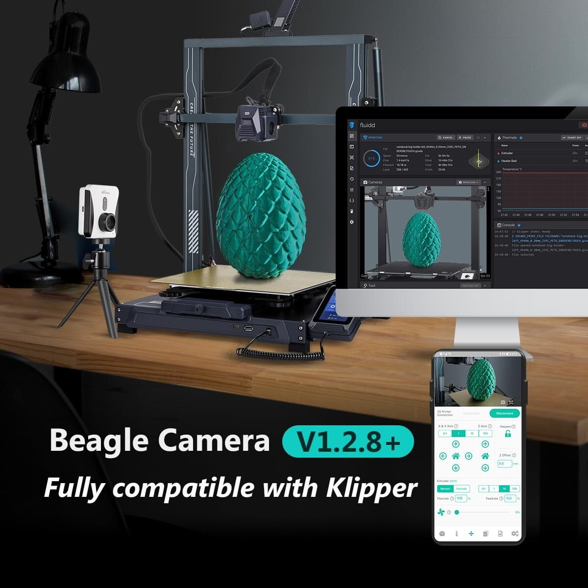 High-Quality 1080p 3D Printer Camera - Monitor & Control Your Prints Anytime