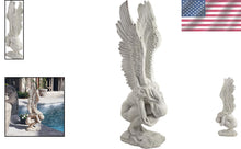 Load image into Gallery viewer, Antique Stone Finish Angel Statuary - 30 Inch Remembrance for Gardens and Homes