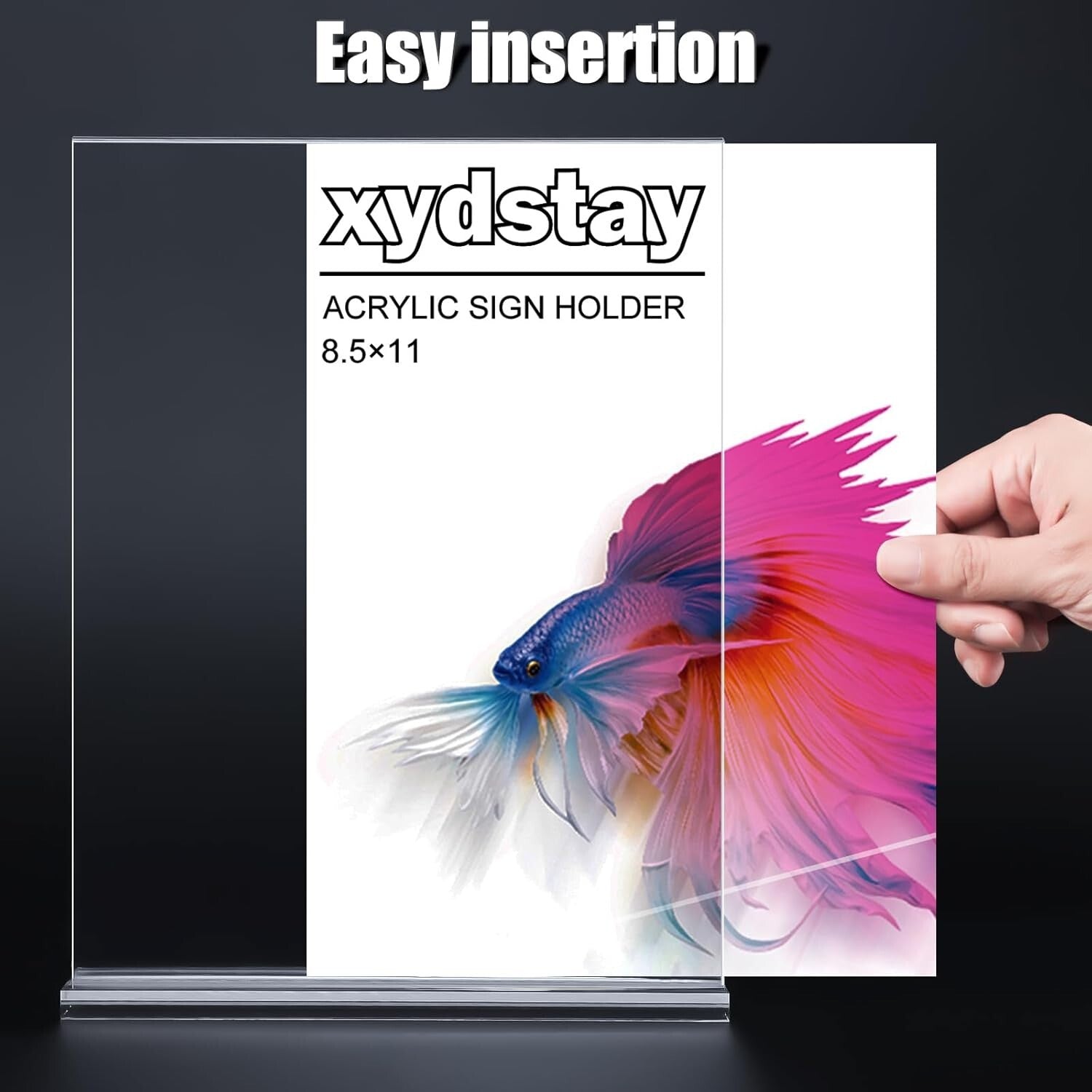 T-Shape Acrylic Stand 12-Pack for Menus & Flyers - Versatile Clear Displays