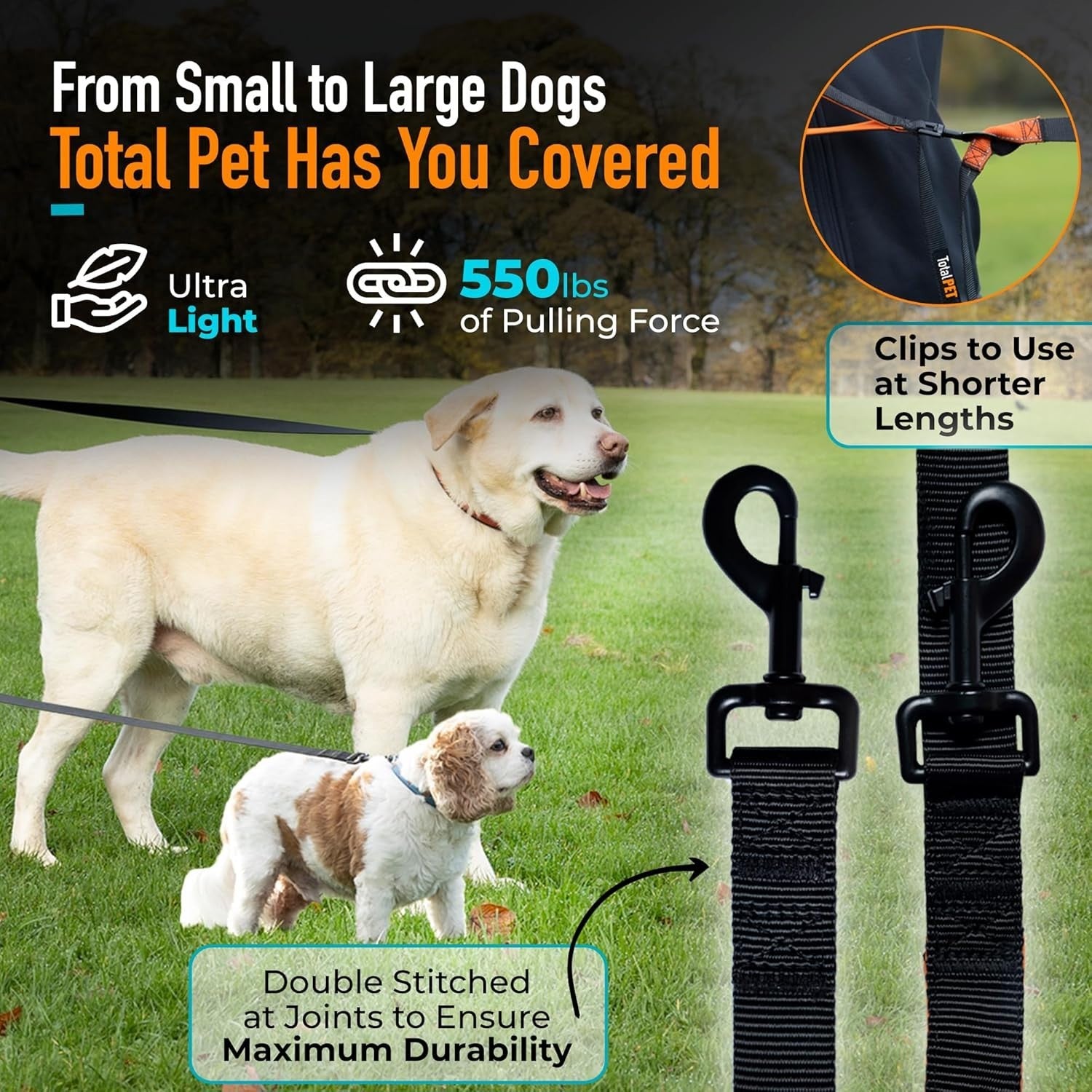 Durable 100ft Dog Training Leash - Perfect for Large/Small Breeds & Recall