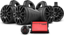 Load image into Gallery viewer, High-Power 4" Bluetooth Marine Tower Speakers with Waterproof Amplifier &amp; Remote