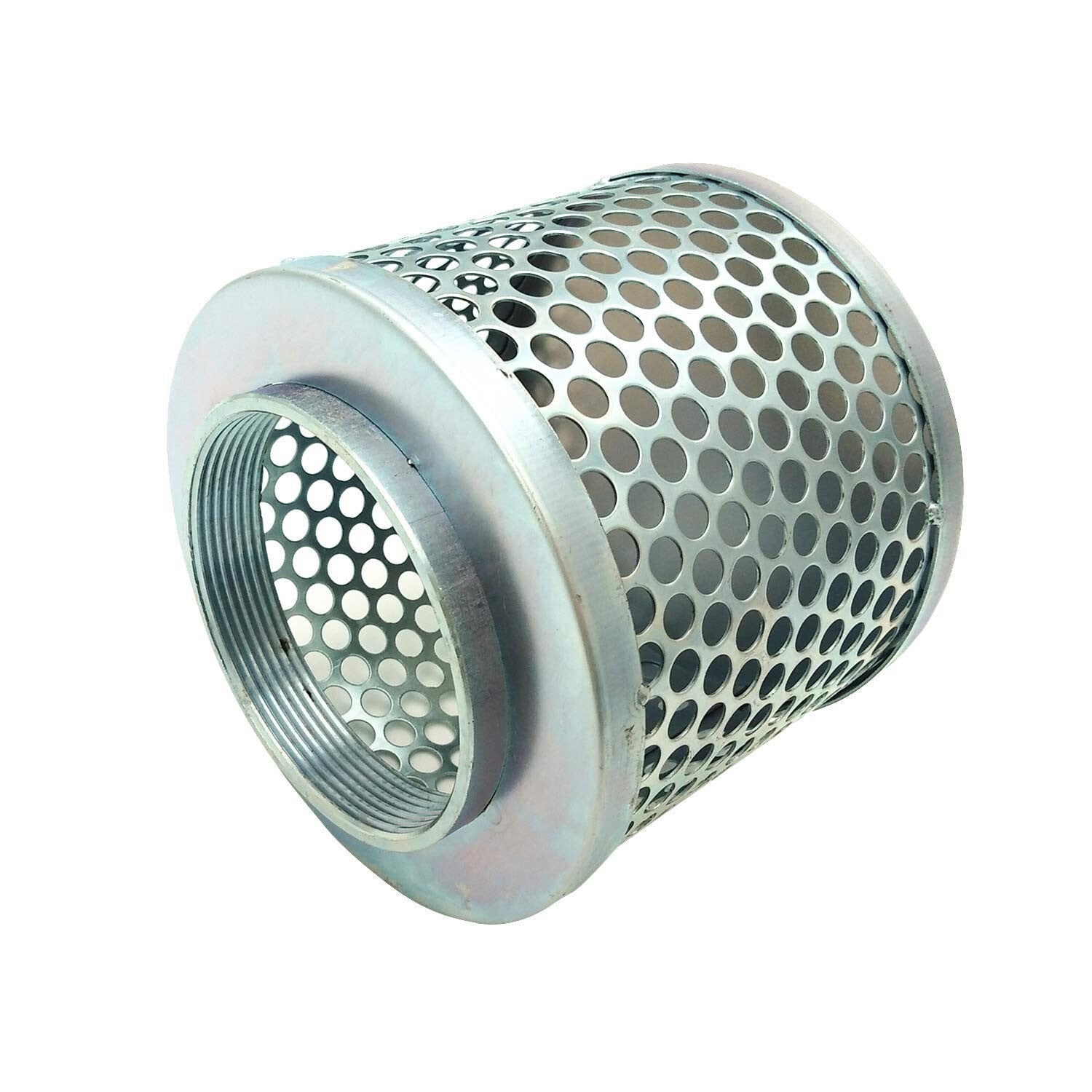 Heavy-Duty Plated Steel 4-Inch Round Hole Strainers for Reliable Pump Protection