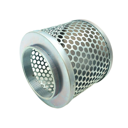 Heavy-Duty Plated Steel 4-Inch Round Hole Strainers for Reliable Pump Protection
