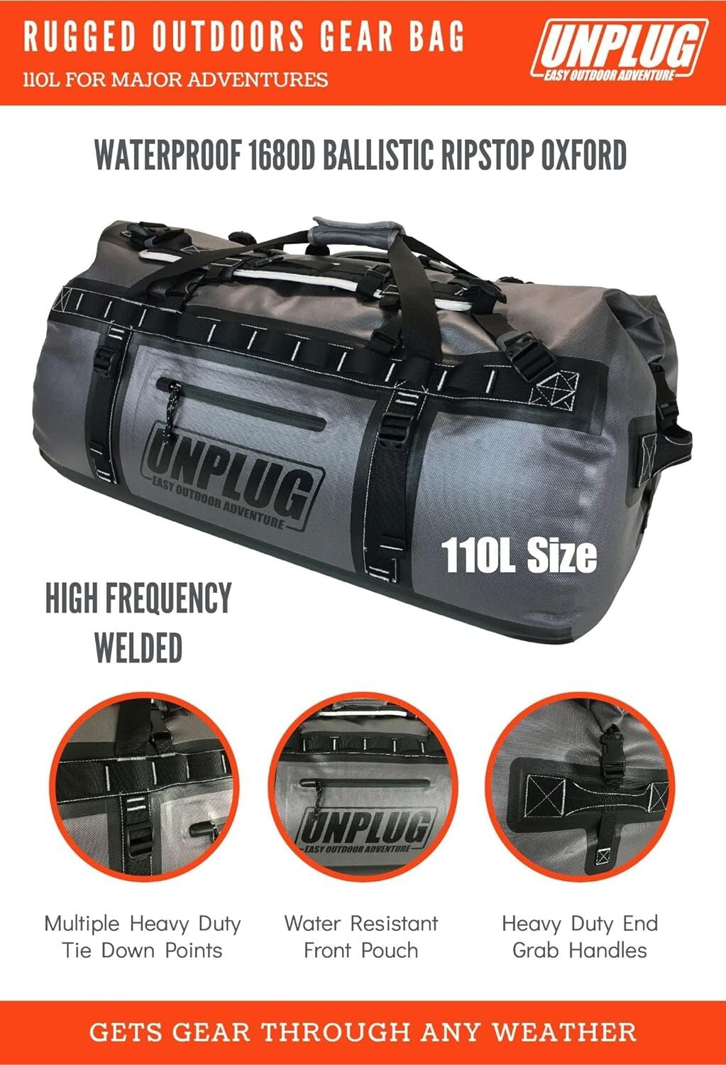 Multi-Functional Water-Resistant Travel Bag - Ideal for Outdoor Activities