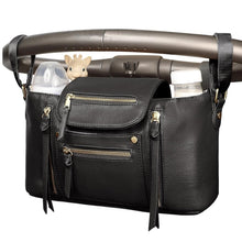 Load image into Gallery viewer, Practical Black Stroller Organizer with Adjustable Strap &amp; Insulated Pockets
