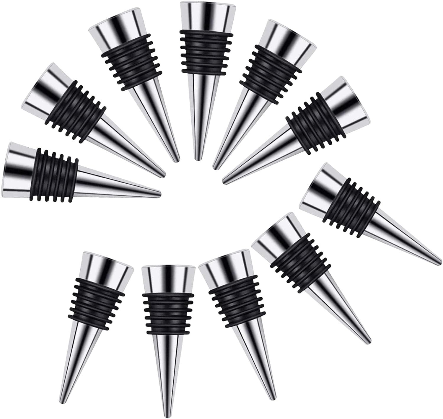 50 Pcs Stainless Steel Wine Stoppers - Air-tight Seal for Longer Freshness