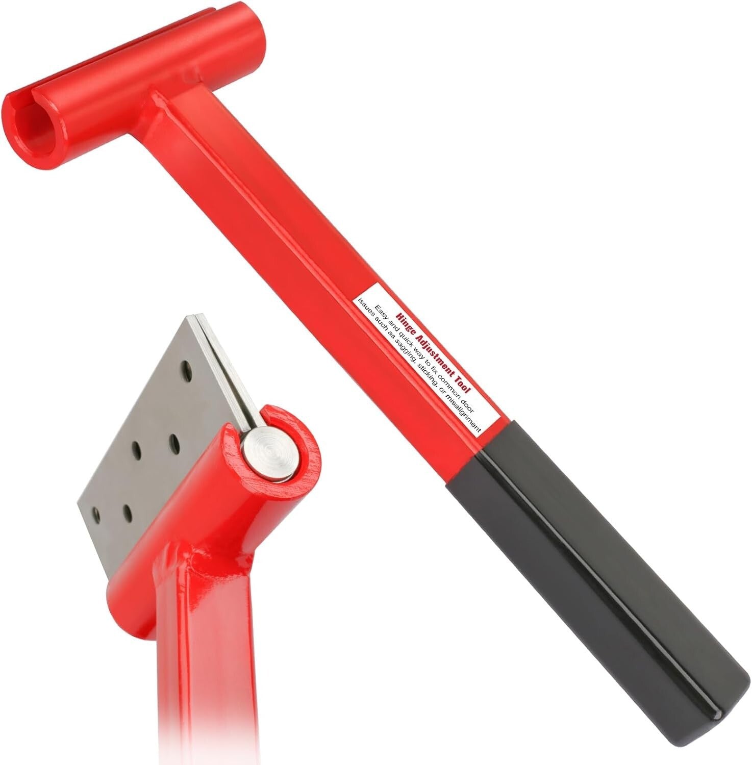 Powder-Coated Commercial Door Hinge Tool with Rubber Handle for Precision