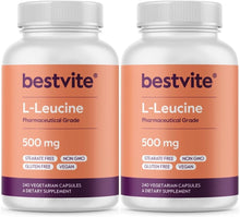 Load image into Gallery viewer, 500mg L-Leucine Capsules (480 Veg Caps) - Pure Protein Synthesis Support
