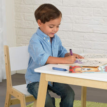 Load image into Gallery viewer, Stylish Kids Table with 2 Rounded Corner Chairs - Safe &amp; Fun Play Space