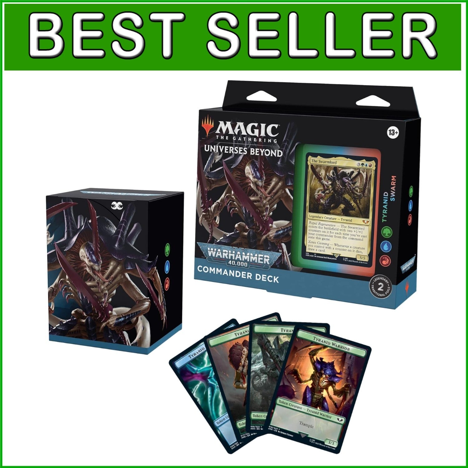 Ready-to-Play Warhammer 40K Magic: The Gathering Commander Deck — Tyranid Swarm