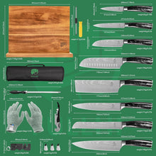 Load image into Gallery viewer, Professional 15-Piece Knife Collection with Magnetic Holder - Unmatched Quality