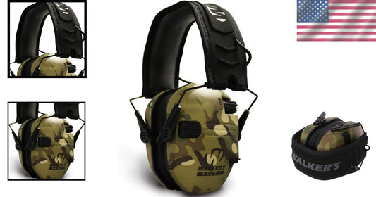 Ultra Low-Profile Hearing Protection Muffs - Rugged Design & Sound Amplification