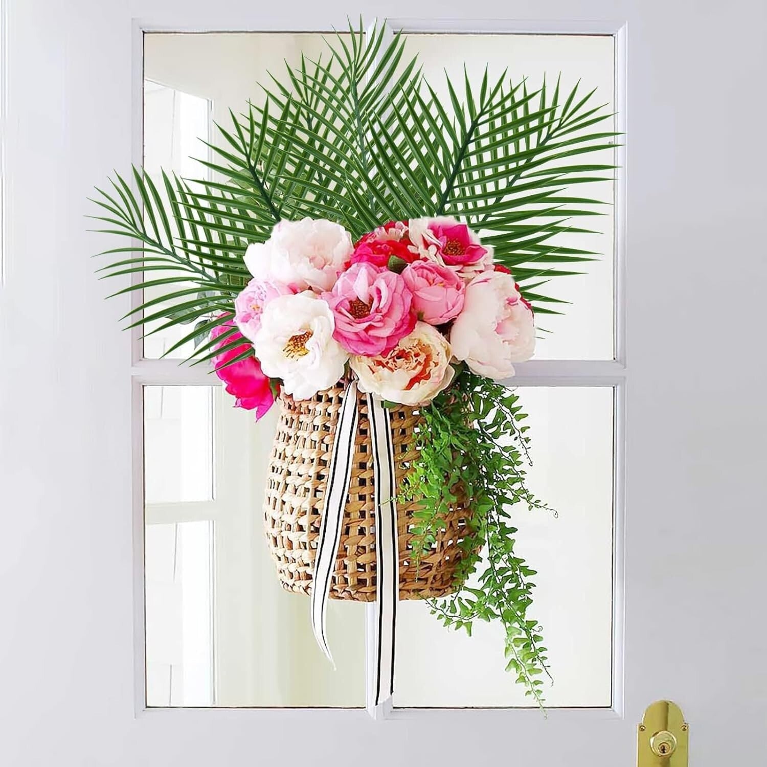 Decorative 40 Pcs Palm Leaves - Durable Fake Fronds for Lush Arrangements