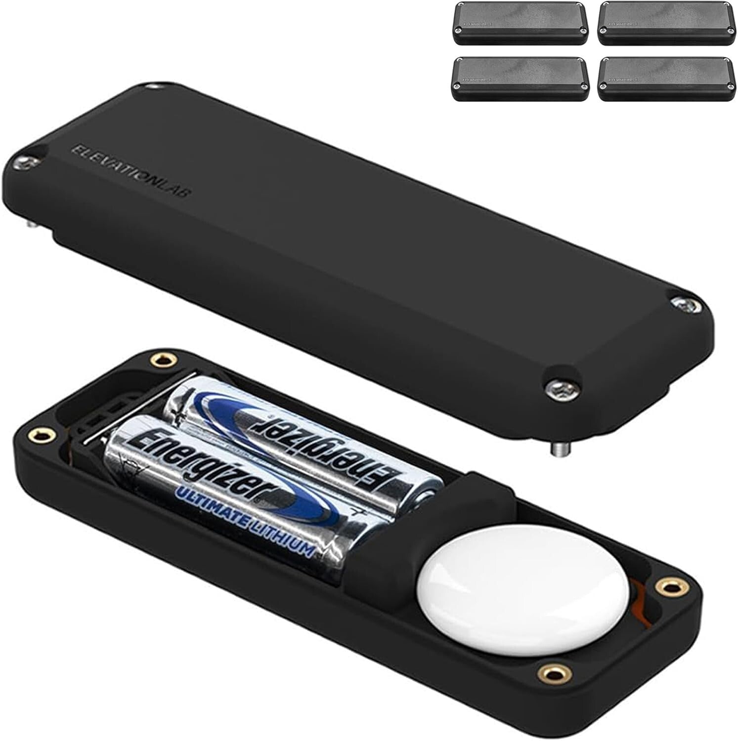 14x Extended Battery AirTag Case - Waterproof AA Powered Protection - 4-Pack