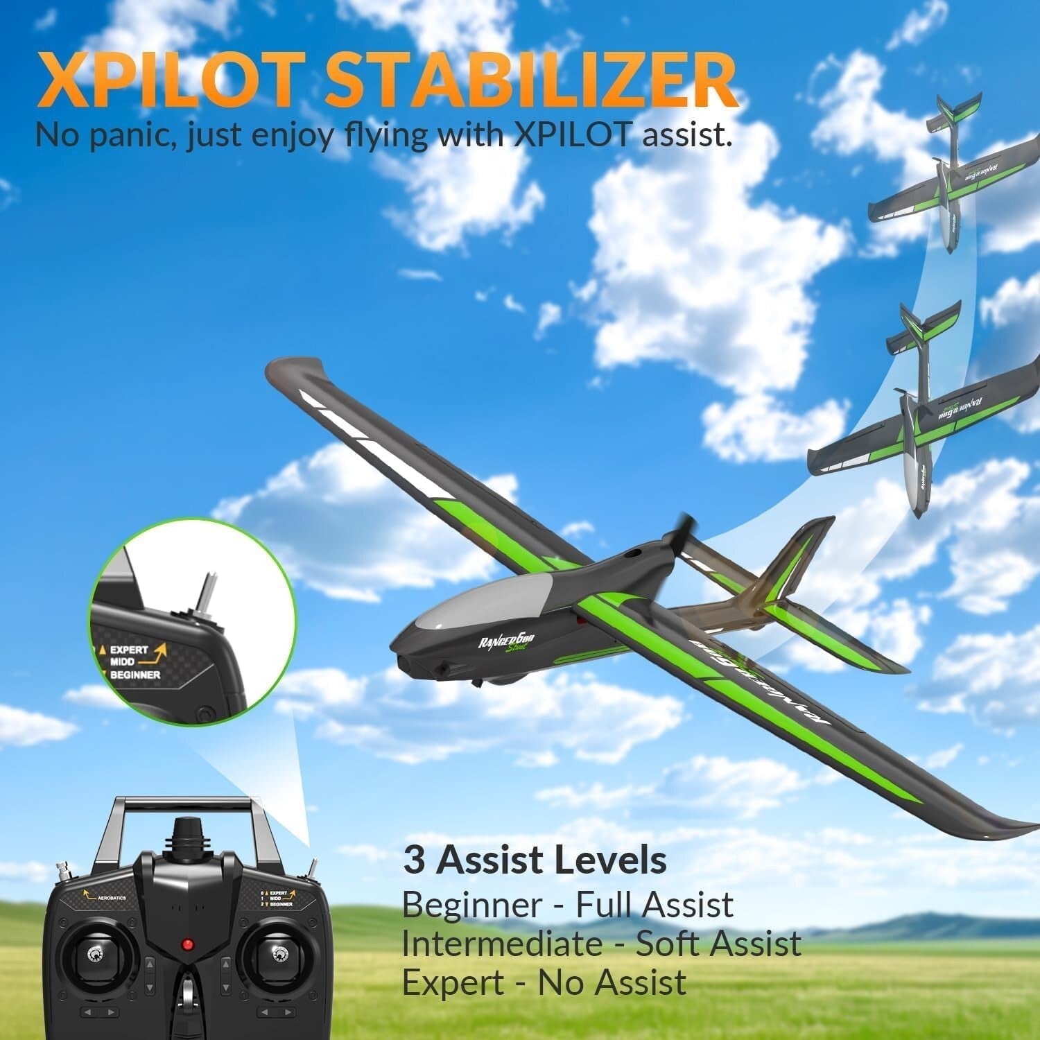 Beginner-Friendly 4CH Remote Control Plane - Fun Aerobatics for Young Aviators