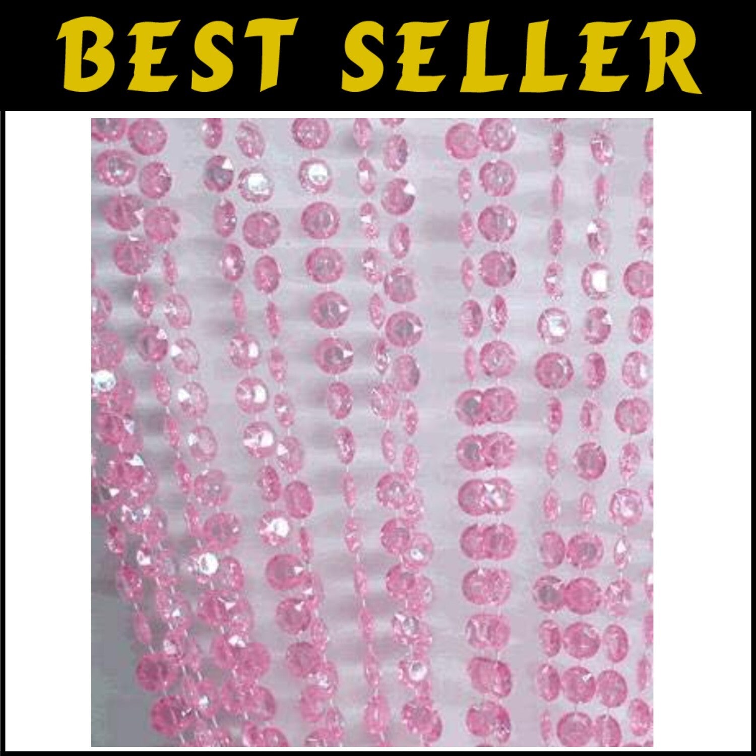 Versatile Iridescent 3' x 9' Beaded Curtain - Perfect for Parties & Bedrooms