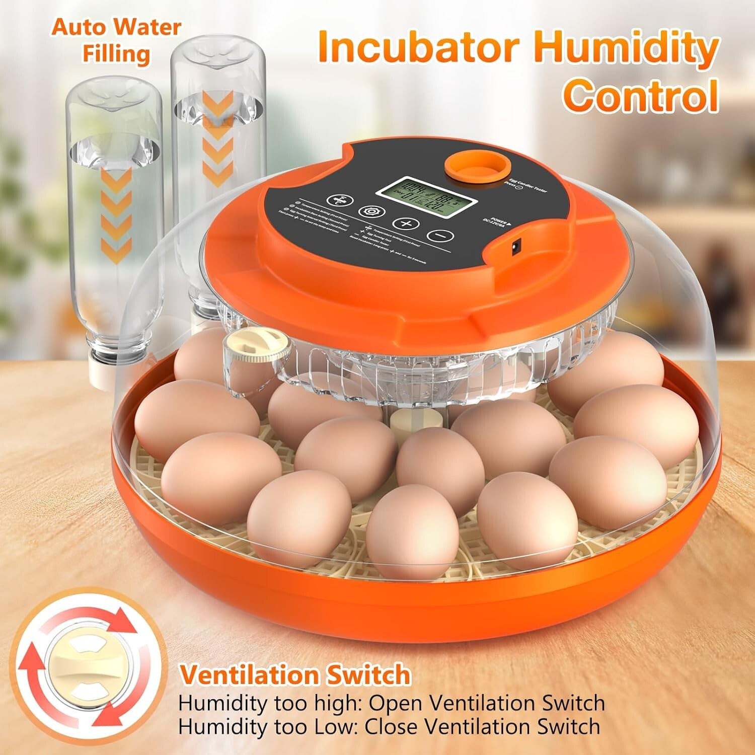 18 Egg Automatic Egg Incubator with Humidity Control - Perfect for Home and Farm
