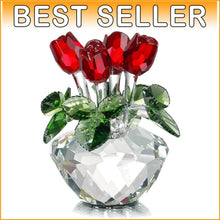 Load image into Gallery viewer, Timeless Red Rose Glass Ornament - Perfect for Weddings, Birthdays &amp; Christmas