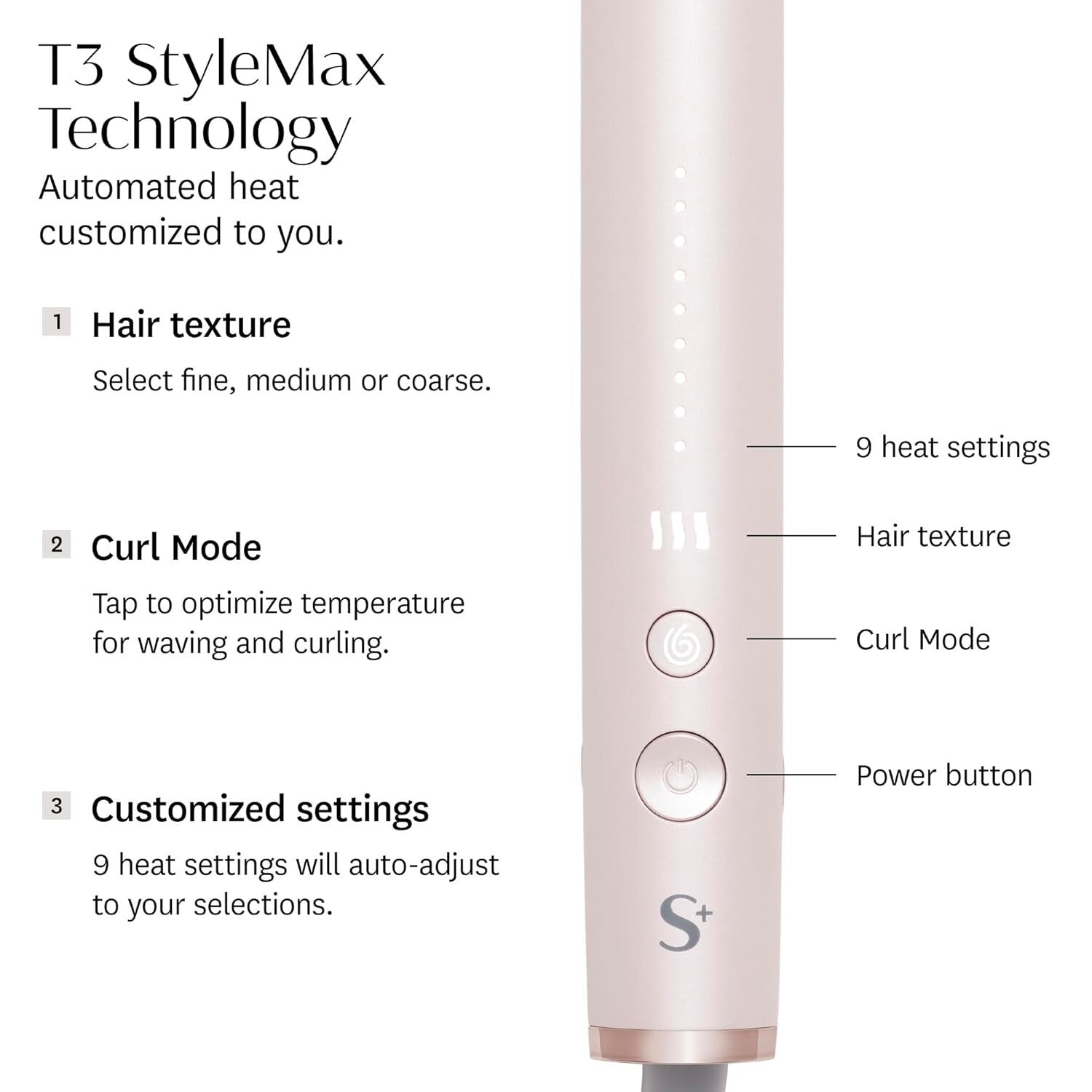 T3 StyleMax Ceramic Flat Iron - 15.7 oz Lightweight for Effortless Styling