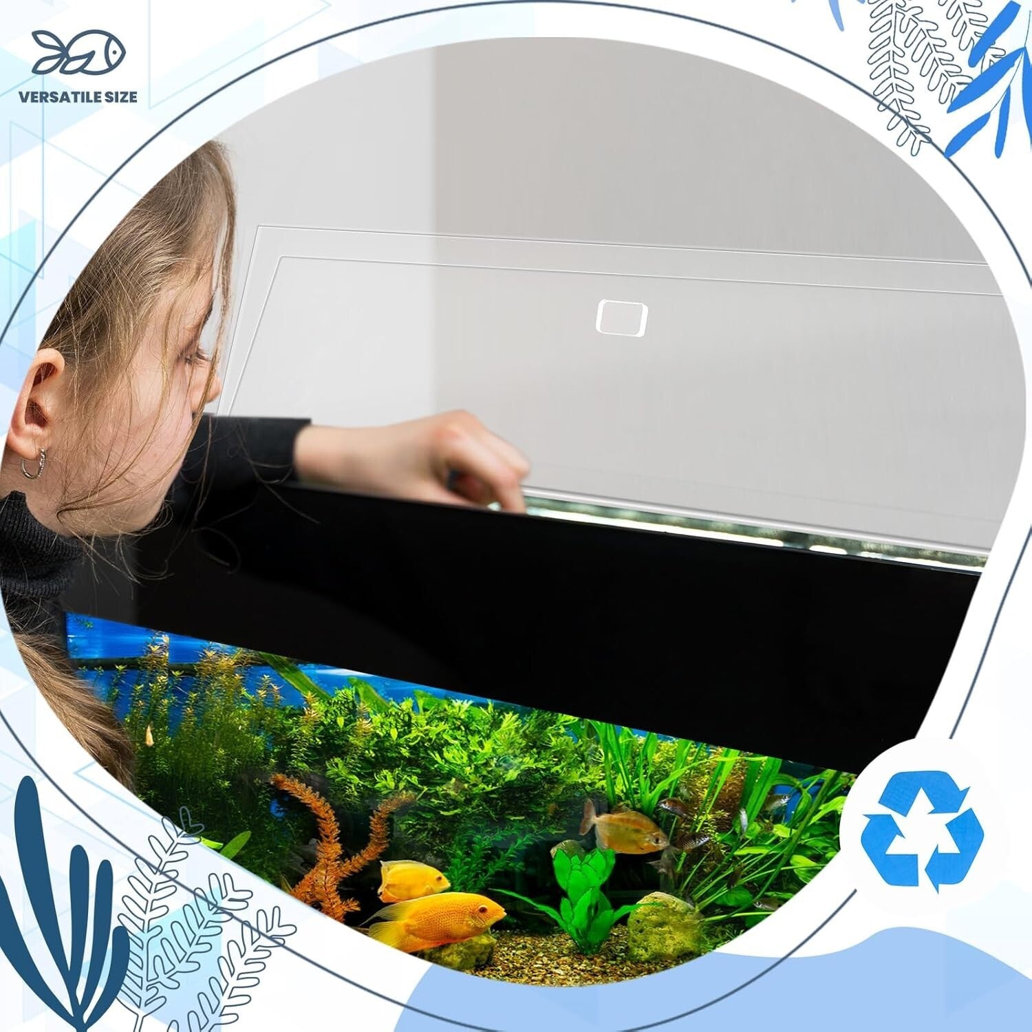 Versatile Acrylic Fish Tank Lid with Handles - Easy-Fit 48 x 13 Canopy Set