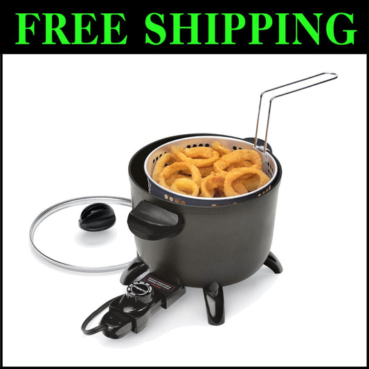Ceramic Nonstick Multi-Cooker - Deep Fryer and Steamer for Effortless Cooking