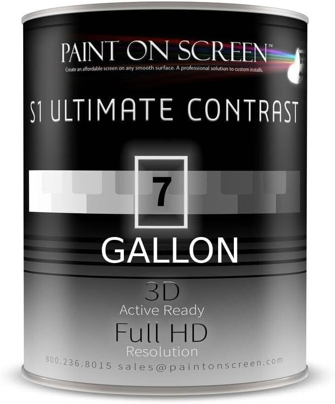 Transform Any Wall with S1 Ultimate Contrast Projector Screen Paint – 1 Gallon