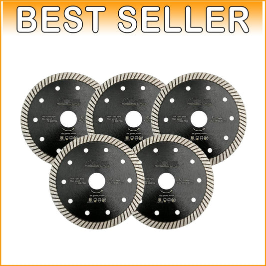 Efficiency-Driven 5'' Diamond Cutting Blade Package, 5PCS for All Hard Materials