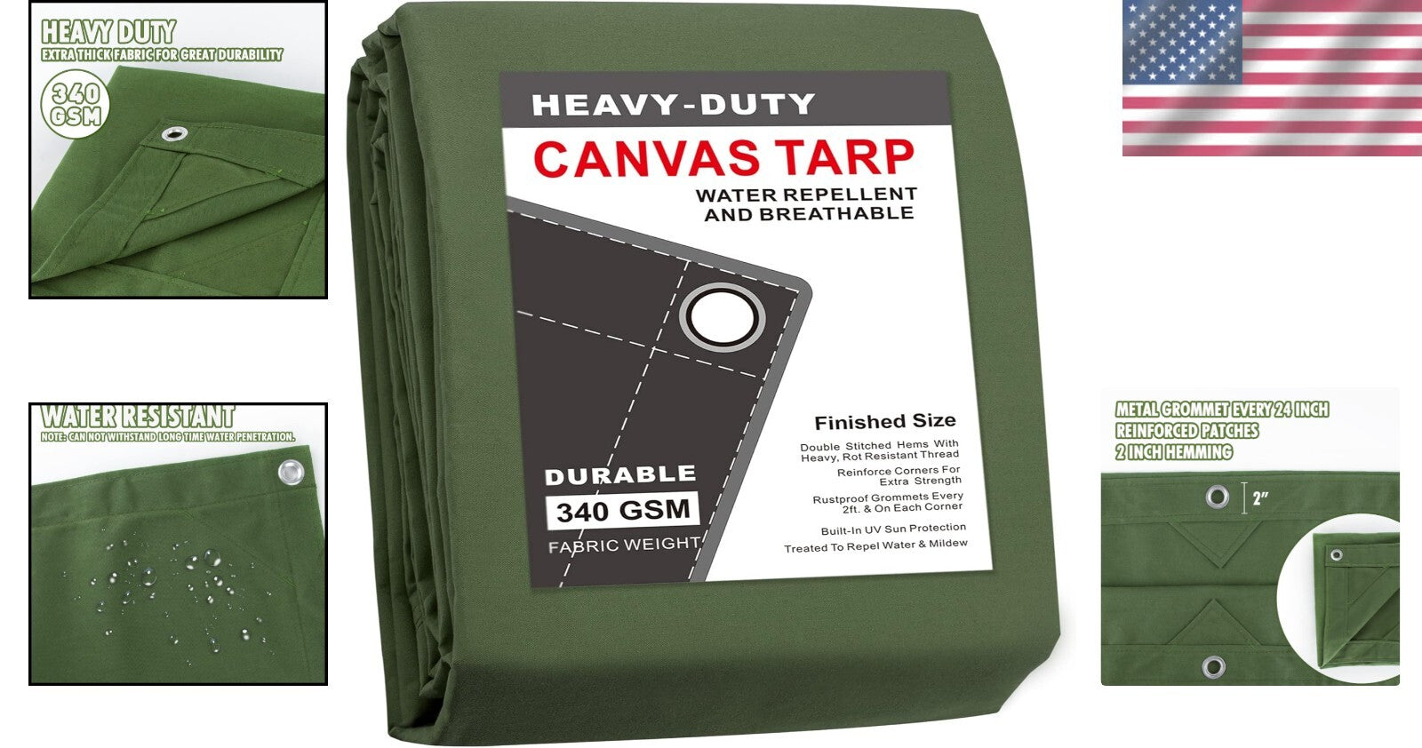 Heavy Duty 12'x20' Tarp with Reinforced Corners - Ideal for Camping and Canopy