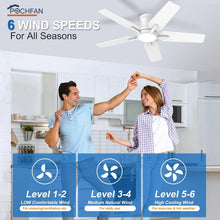 Load image into Gallery viewer, Versatile 42-Inch Indoor/Outdoor Ceiling Fan with Remote and 6 Speed Settings