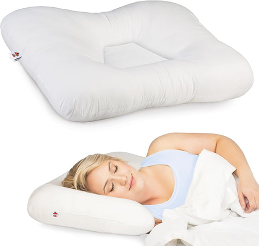 Pain-Relief Tri-Core Cervical Pillow in White - Ergonomic & Machine Washable