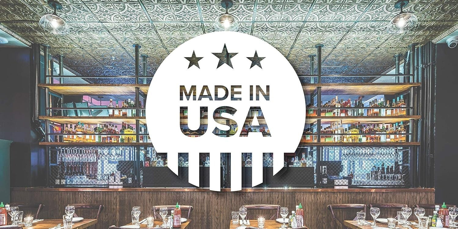 Sustainable 5 Pack 24 Inch Tin Ceiling Panels for Kitchens - Easy Installation