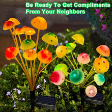 Load image into Gallery viewer, 48 LED Multicolor Solar Mushroom Lights Set - Perfect for Lawn and Patio