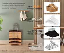 Load image into Gallery viewer, Portable Hanger Storage Rack - Wood &amp; Stainless Steel Organizer, 32.7" High