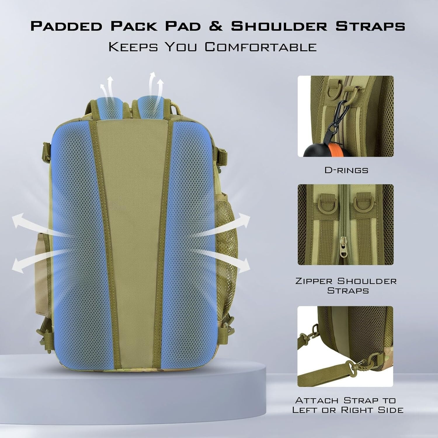 Adventure-Ready Tactical Fishing Sling Pack - Comfortable for Hikers & Anglers