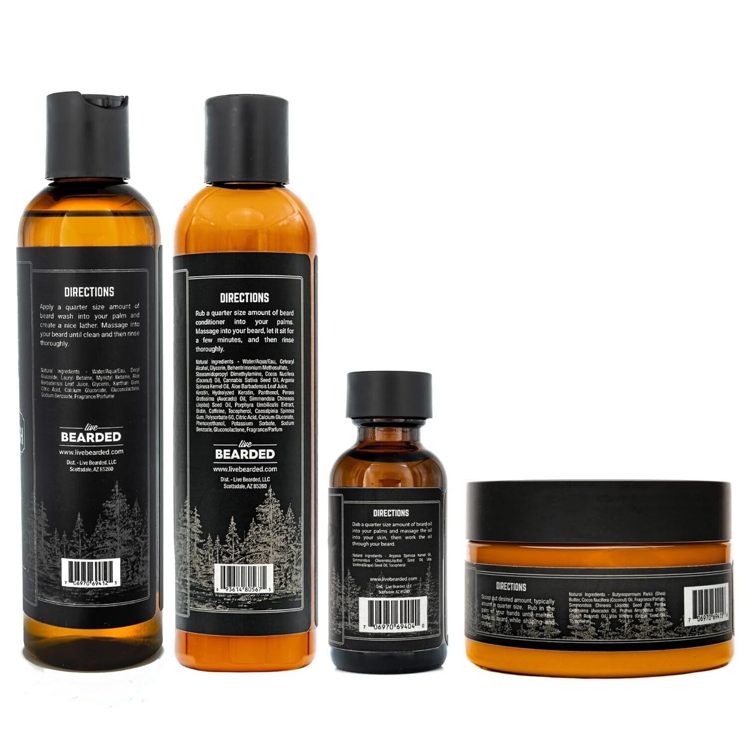 Luxurious 4-Step Beard Grooming Set - Moisturizer, Oil, and Butter Included