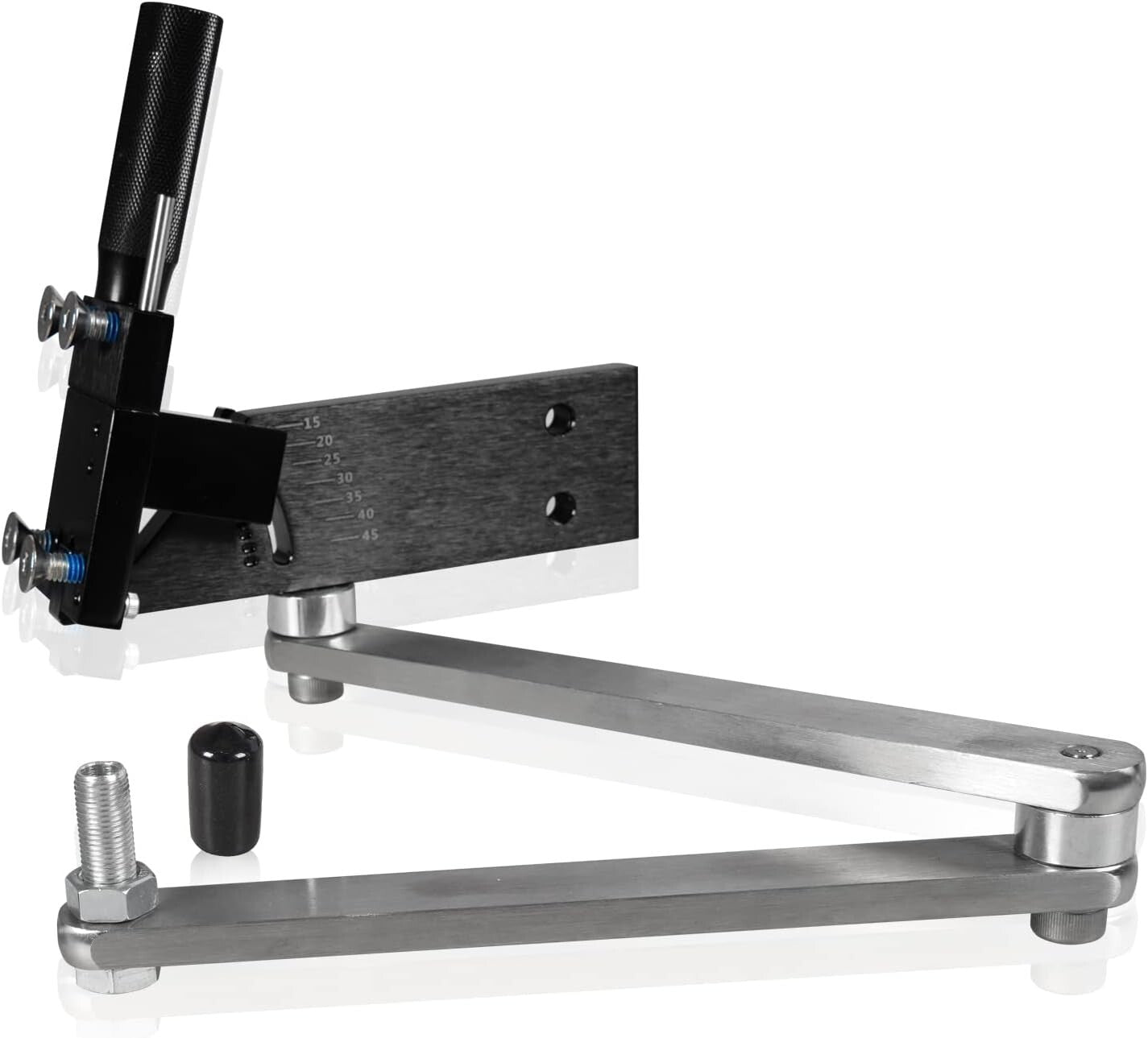 Precision Lawn Mower Blade Sharpener - 15°-45° Angle Adjustment, Stainless Steel