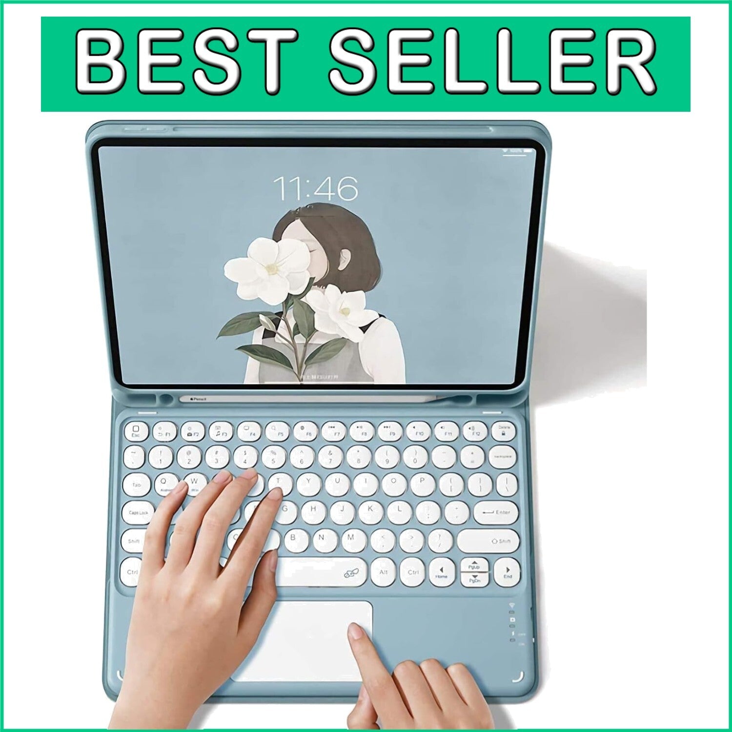 Elegant Detachable Keyboard Case for Galaxy Tab A8 2022 - Touchpad & Protection