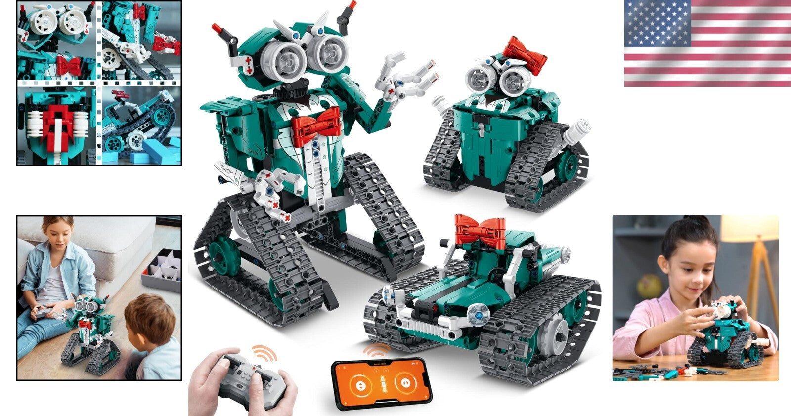 Educational 3-in-1 RC Robot Building Set for Kids - Perfect Gift for Ages 8-14
