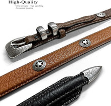 Load image into Gallery viewer, Stylish Adjustable Western Ranger Belt 1-3/8" to 3/4" with Antique Buckle